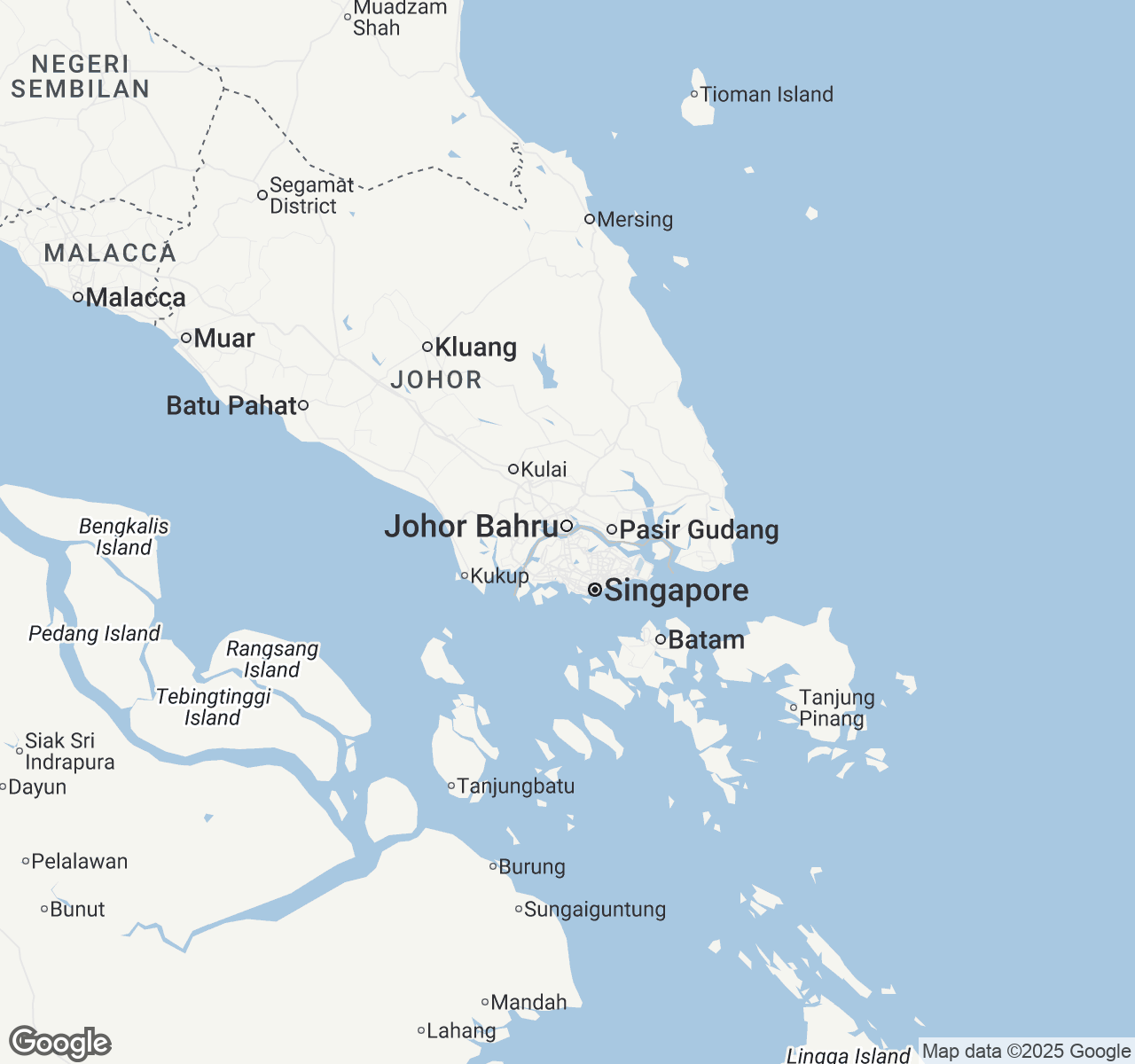 Map of Johor Bahru